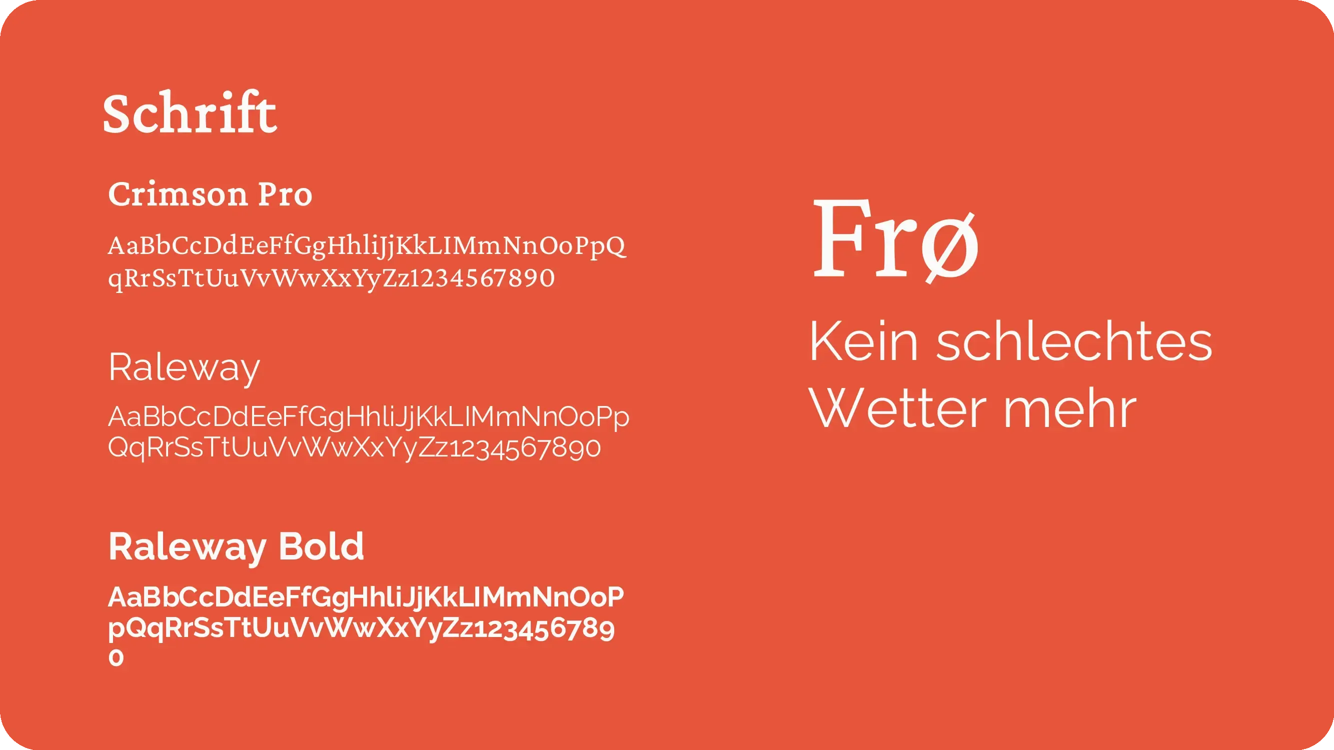 Schriften Crimson Pro und Raleway