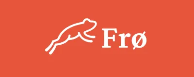 FRØ Logo with a jumping frog
