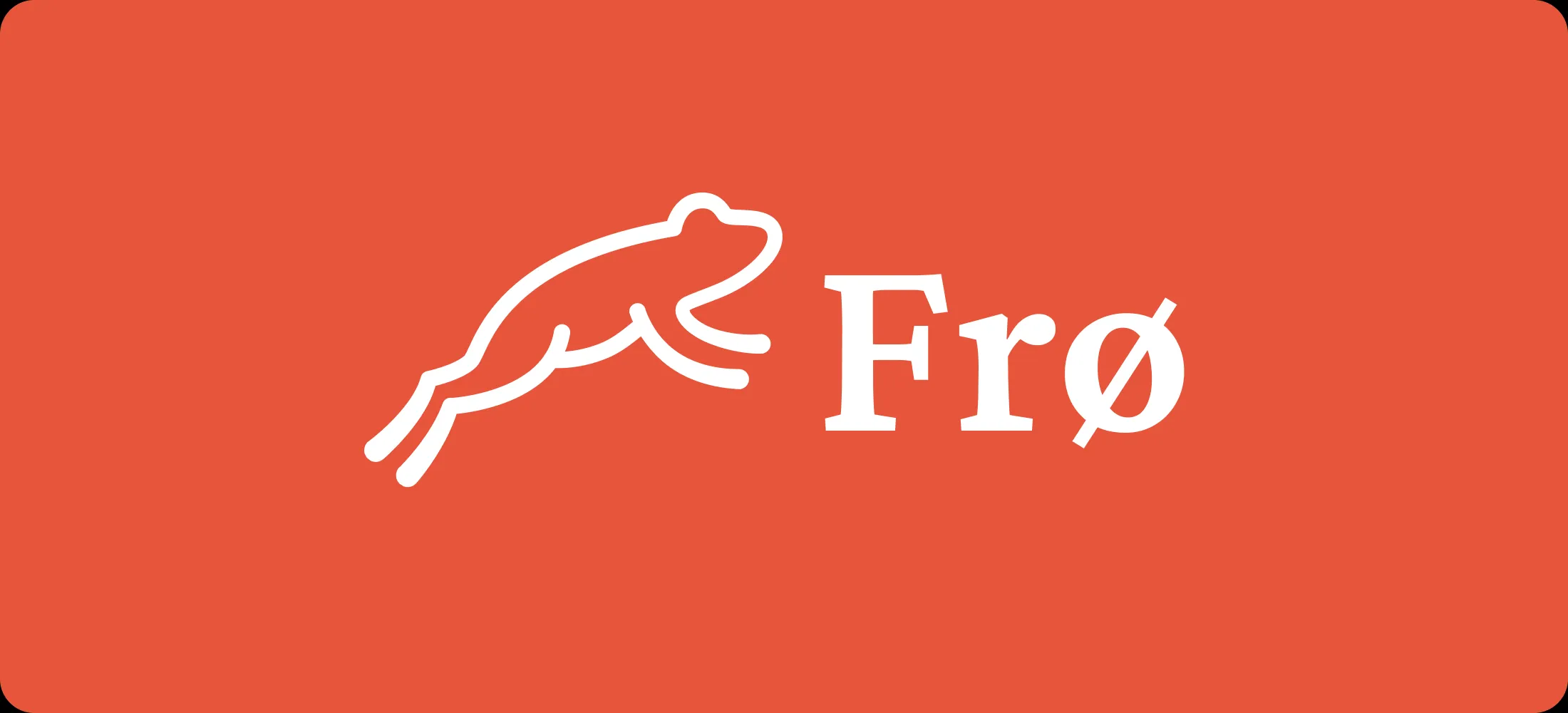 FRØ Logo with a jumping frog