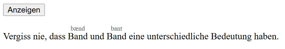 Use of the ruby element with a visibility toggle